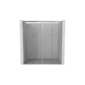 Mexen Rox Duo drsna vrata za prho 180 cm, prozorno, kromirano - 8C2-180-002-01-00