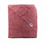 XKKO Organic BIO bombažna frotirna brisača s kapuco, 90x90 - Mesa Rose