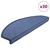 Prostirke za stepenice 30 kom 65x24x4 cm plave poluokrugle velike