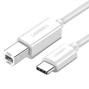 Ugreen USB-C v USB 2.0 kabel za tiskalnik, 1,5m, bel