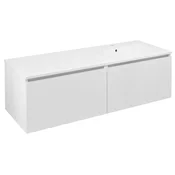 LOREA omarica z umivalnikom 141x46x51,5cm (70+70cm), desna, bela mat - Bela mat barva - 141x46x51,5 cm - Sapho - LOREA - 24 - MDF/laminat - 1410 - 460 - 515 - 14