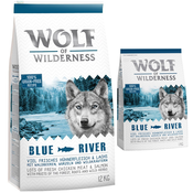 12kg Wolf of Wilderness + 100g Snack Explore the Wide Acres piletina gratis! - Blue River - losos