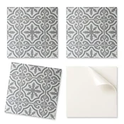 shumee Paket vinilnih ploščic z motivom za kuhinjo, dnevno sobo, mozaični vzorec z ornamenti 20x20x20 cm