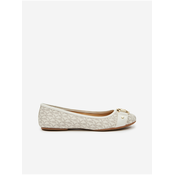 Cream Womens Patterned Ballerinas Michael Kors Rory Ballet - Women