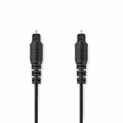 NEDIS CAGL25000BK30 Optieki audio kabl, TosLink Muski-TosLink Muski, 3.00 m, Okrugli, PVC, Crni