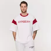 GymBeam Premium Heavyweight Varsity T-Shirt White