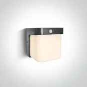 ZIDNA SVJETILJKA LED 12W/3000K/600lm IP54 SENZOR ANTRACIT