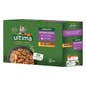 Ultima Cat Fit & Delicious 12 x 85 g - Piščanec in govedina