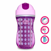 CHICCO Športni termo vrč s slamico 266 ml roza 14m+