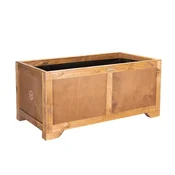 shumee Starinski lesen cvetlični lonec 80x42x45cm Greenspot - Velik lesen cvetlični lonec za teraso, balkon ali vrt - Eleganten cvetlični lonec za rože, zelišča, zelenjavo - Barva palisandra