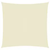 vidaXL Senčno jadro oksford blago kvadratno 5x5 m krem