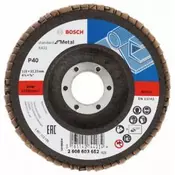 Bosch lamelni brusni disk X431, 115 mm, 22,23 mm, 40 Standard for Metal 2608603652