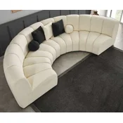 Casa Padrino luxury sofa ivory 330 x 170 x H. 76 cm - Curved living room sofa - Semi circular sofa - Living room furniture - Hotel furniture - Luxury furniture - Luxury furnishings