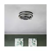 Eglo 35146 - Zatemljiv LED stropni ventilator NAMORI, 4xLED/9W/230V, premer 50 cm, črn, z daljinskim upravljalnikom