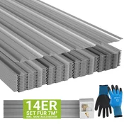 Homestar Set valovitih plošč 14 kosov 110 cm siva