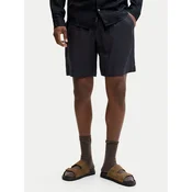 Jack & Jones Kratke hlače iz tkanine St. Bill 12253134 Črna Wide Leg