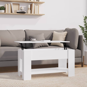 Stolic za kavu bijeli 101x49x52 cm od konstruiranog drva