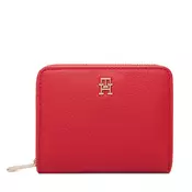 Denarnica Tommy Hilfiger Th Icon Med Za W/Flap AW0AW18475 Rdeča
