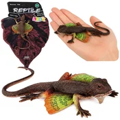 AGAMA Gumijasta agama z ogljasto kožo, upogljiva, realistična, 13 cm