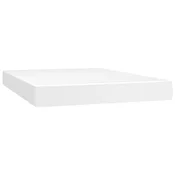 Vidaxl Vzmetnica z žepkasto vzmetjo srednje trdote bela 140x200x20 cm umetno usnje
