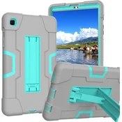 Nikcorp Oklepni etui za Samsung Galaxy Tab A7 Lite 8.7 | Trpežen ovitek z vgrajenim stojalom za zaščito pred padci, siv