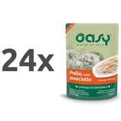 Oasy Natural Range Adult piščanec in šunka v želeju, vrečka - 70 g 24 x 70 g