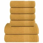 vidaXL vidaXL Komplet brisač 6-delni zlata 360 gsm 100% bombaž, (21822771)