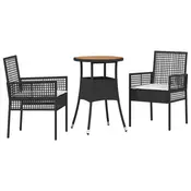 Vrtni set za objed 3 pcs Crna poliratan