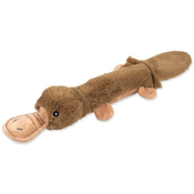 Igrača Dog Fantasy Recycled Toy račka s PET plastenko, piščalka z šuštečim repom 55cm