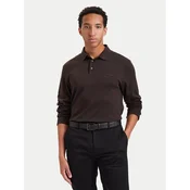 Calvin Klein Polo majica Supima LV04LH240G Temno rjava Slim Fit
