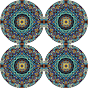 Bertoni Home Unisexs 4 Round Table Pads Set Barcelona
