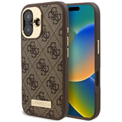 GuessGUHMP16MU4GPRW iPhone 16 Plus 6.7 brown hardcase 4G Logo Plate MagSafe (GUHMP16MU4GPRW)