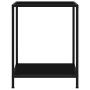 MAISON CHIC konzolna miza - miza ob steni črna 60x35x75 cm kaljeno steklo, (21785826)
