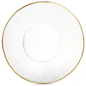 Northix Jedilni krožnik plitvi stekleni zlati krožnik 30 cm
