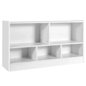 COSTWAY Otroška knjižna omara z razdelki in organizatorjem Bela 112 x 30 x 60 cm, (5000007220)