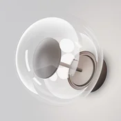Maytoni Zunanja LED-stenna svetilka Velora, rjava/prozorna, O 20 cm, steklo, IP54 - Sodobni - rjava, prosojna