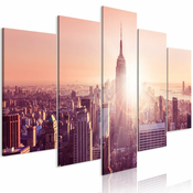 Slika - Sun over Manhattan (5 Parts) Wide Orange 200x100