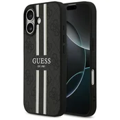 Ovitek Guess Hardcase 4G Printed Stripes MagSafe za iPhone 17 - black