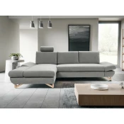 Kotna garnitura Kingston 161 (Avra 16) Siva, Funkcija spanje, Predal, 284x166x85cm