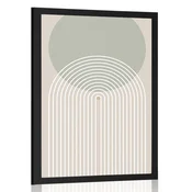 Plakat kaki mavrični lok Mid-Century - 60x90 white