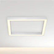 LED stropna svetilka PURE Lines, 55 x 55 cm, srebrna, CCT, daljinski - Dnevna soba/jedilnica - Sodobni - srebrna, bela - Kovina