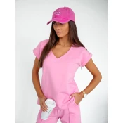 Resti Womens cotton casual set with short sleeves