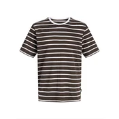 Jack & Jones Plus Majica JPRBLANOLAN  temno rjava / bela