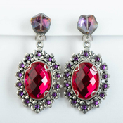 BRANIC JEWELRY Minduše sa crvenim kristalima Petra
