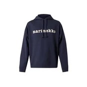 Marimekko Majica SKRIPTI temno modra/bela
