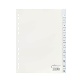 Durable ločilni listi 1/12 beli (6410)