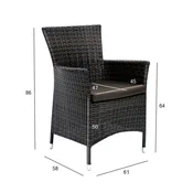 Homestar Stol WICKER-1 temno rjav