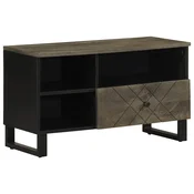 vidaXL TV omarica črna 80x33x46 cm trden mangov les