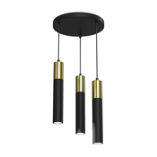 Luster na sajli CASSA 3xGU10/8W/230V crna/zlatna