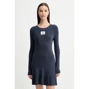 Obleka Calvin Klein Jeans mornarsko modra barva, LV047D307G